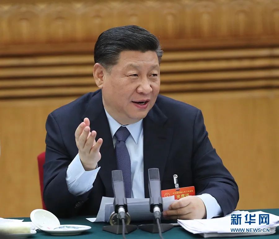 2019年3月7日，習近平參加十三屆全國人大二次會(huì )議甘肅代表團的審議。新華社記者 鞠鵬 攝